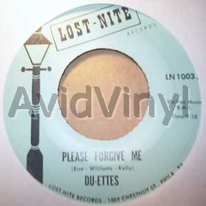 DU-ETTES PLEASE FORGIVE ME / LONELY DAYS