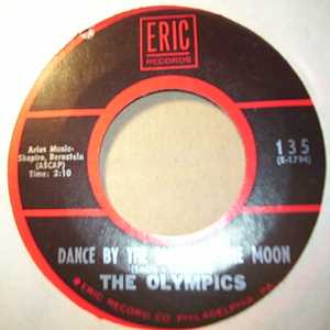 OLYMPICS — BIG BOY PETE / DANCE BY THE LIGHT OF THE MOON record label scan