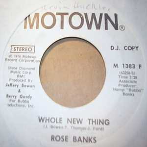 ROSE BANKS — WHOLE NEW THING / SAME record label scan