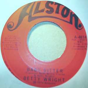 BETTY WRIGHT — BABY SITTER / OUTSIDE WOMAN record label scan