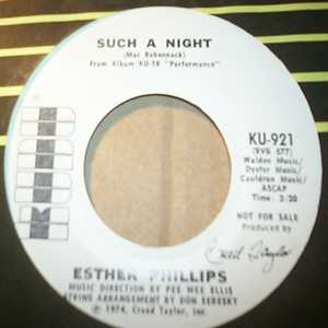 ESTHER PHILLIPS — SUCH A NIGHT / SAME record label scan