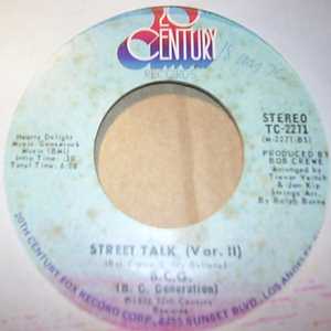 B.C.G. — STREET TALK 11 / 111 record label scan