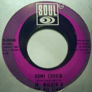 JR. WALKER AND THE ALL STARS — HOME COOKIN / MUTINY record label scan