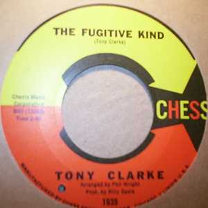 TONY CLARKE — FUGITIVE KIND / POOR BOY record label scan