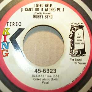 BOBBY BYRD — I NEED HELP / PT2 record label scan