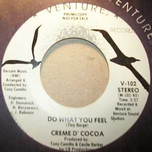 CRÈME D COCOA — DO WHAT YOU FEEL / SAME record label scan