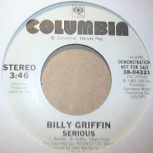 BILLY GRFFFIN — SERIOUS / SAME record label scan