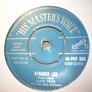 LLOYD PRICE — STAGGER LEE / YOU NEED LOVE record label scan