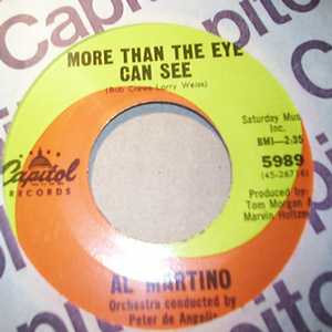 AL MARTINO — MORE THAN THE EYE CAN SEE / RED IS RED record label scan