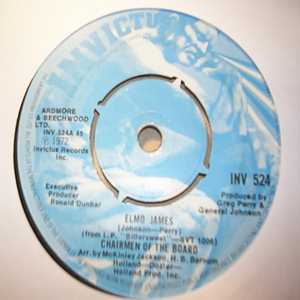 CHAIRMEN OF THE BOARD — ELMO JAMES / BITTERSWEET record label scan