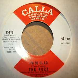 FUZZ — I'M SO GLAD / ALL ABOUT LOVE record label scan