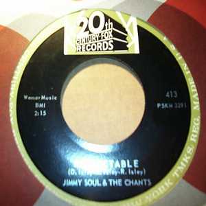 JIMMY SOUL AND THE CHANTS — RESPECTABLE / I WISH I COULD DANCE record label scan