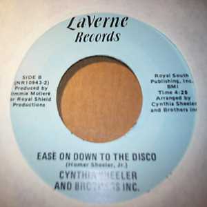 CYNTHIA SHEELER AND BROTHERS INC EASE ON DOWN TO THE DISCO / I NEVER FELT LIKE THIS BEFORE