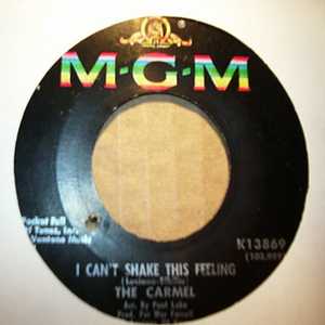 CARMEL — I CAN'T SHAKE THIS FEELING / LET MY CHILD BE FREE record label scan