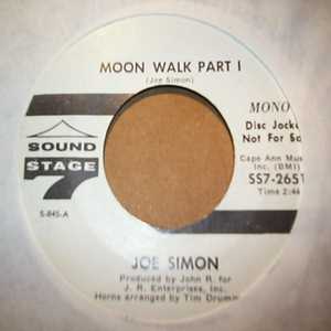 JOE SIMON — MOON WALK / PT2 record label scan