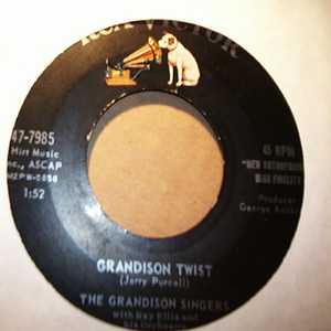 GRANDISON SINGERS — GRANDISON TWIST / LITTLE LIZA record label scan