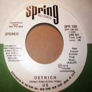 US — OSTRICH / SAME record label scan