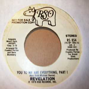 REVELATION — YOU TO ME ARE EVERYTHING / SAME record label scan