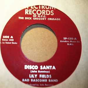 LILY FIELDS — DISCO SANTA / LONG VERSION record label scan
