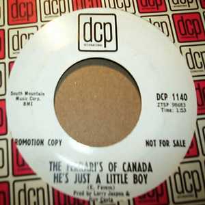 THE FERRARI'S OF CANADA — HE'S JUST A LITTLE BOY / TENNESSEE WALTZ record label scan