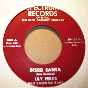 LILY FIELDS — DISCO SANTA / LONG VERSION record label scan