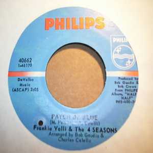 FRANKIE VALLI AND THE 4 SEASONS — PATCH OF BLUE / SHE GIVES ME LIGHT alternate record image 2