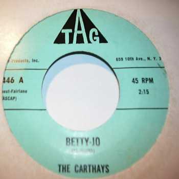 CARTHAYS — BETTY JO / SO BAD record label scan