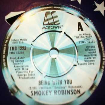 SMOKEY ROBINSON — BEING WITH YOU / WHAT'S IN YOUR LIFE FOR ME record label scan