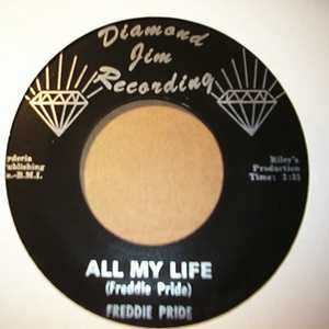 FREDDIE PRIDE — ALL MY LIFE / THE JOY OF CHRISTMAS record label scan