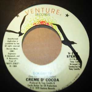 CRÈME D' COCOA — DOGGIN' IT / I DON'T EVER record label scan
