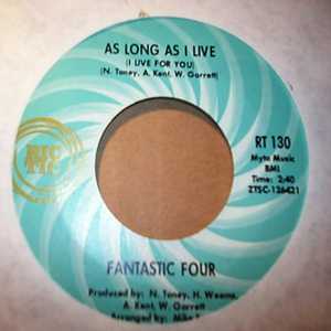 FANTASTIC FOUR — AS LONG AS I LIVE / TO SHARE YOUR LOVE record label scan