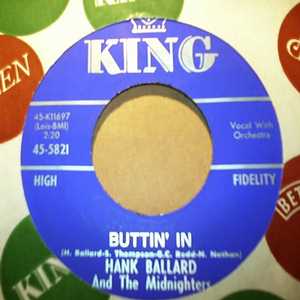 HANK BALLARD — BUTTIN' IN / I'M LEARNING record label scan