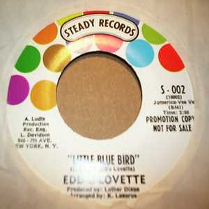 EDDIE LOVETTE — LITTLE BLUE BIRD / SAME record label scan