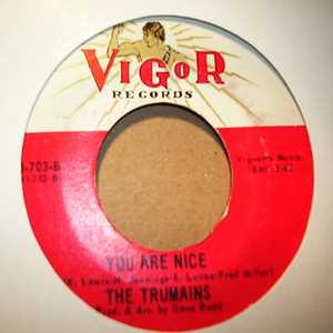 TRUMAINS — YOU ARE NICE / GIRL DON'T LET ME DOWN record label scan