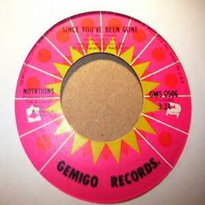 NOTATIONS — SINCE YOU'VE BEEN GONE / MAKE ME TWICE THE MAN record label scan