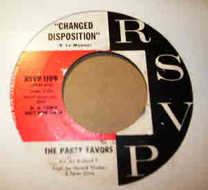 PARTY FAVORS — CHANGED DISPOSITION / YOURE NOT THE MARRYING KIND record label scan