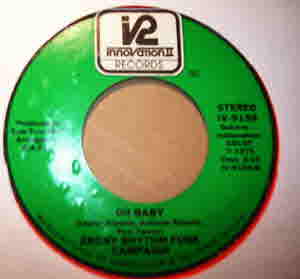 EBONY RHYTHM FUNK CAMPAIGN — OH BABY / HOWS YOUR WIFE record label scan