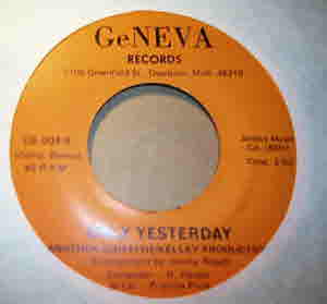 PRISCILLA PRICE — ONLY YESTERDAY / FUNNY record label scan