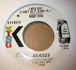 BOBBY BYRD — I NEED HELP / PT2 record label scan