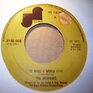 INTRIGUES — TO MAKE A WORLD / MOJO HANNA record label scan