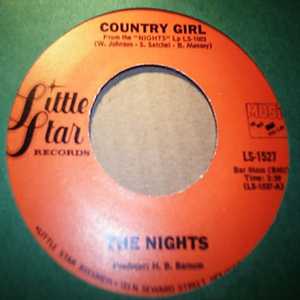 NIGHTS — COUNTRY GIRL / LET THERE BE LOVE record label scan