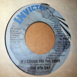 8TH DAY — IF I COULD SEE THE LIGHT / INSTRUMENTAL record label scan