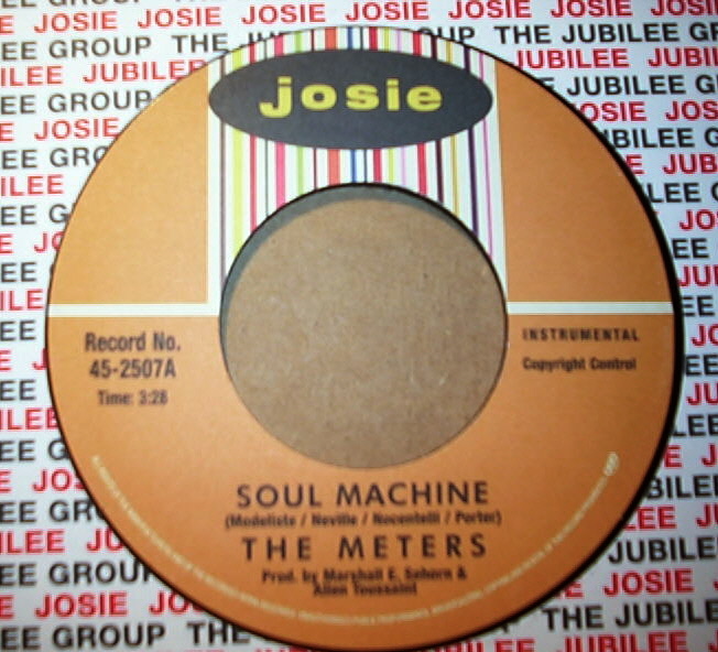 METERS — SOUL MACHINE / HERE COMES THE METER MAN record label scan
