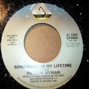 PHYLISS HYMAN — SOMEWHERE IN MY LIFETIME / GONNA MAKE CHANGES record label scan