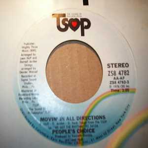 PEOPLES CHOICE — MOVIN' AI ALL DIRECTIONS / A MELLOW MOOD record label scan