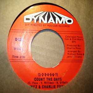 INEZ AND CHARLIE FOXX — COUNT THE DAYS / A STRANGER I DON’T KNOW record label scan