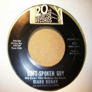DIANE RENAY — SOFT SPOKEN GUY / KISS ME SAILOR record label scan