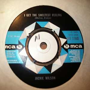 JACKIE WILSON — I GET THE SWEETEST FEELING / SOUL GALORE record label scan
