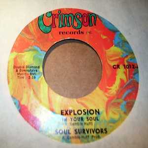 SOUL SURVIVORS — EXPLOSION IN YOUR SOUL / DATHON'S THEME record label scan