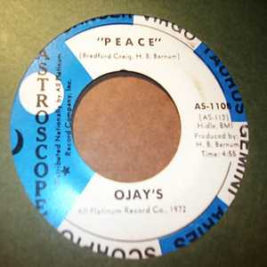 OJAY'S — PEACE / DON'T YOU KNOW A TRUE LOVE record label scan